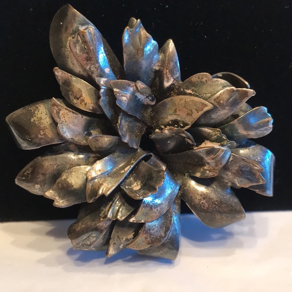 BRUTALIST LARGE METAL FLOWER VINTAGE LATE 1940s - Picture 10 of 10